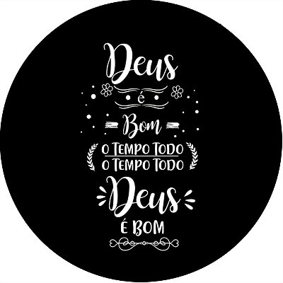 Capa de Estepe Personalizada para Ecosport Crossfox Deus é Bom o Tempo Todo