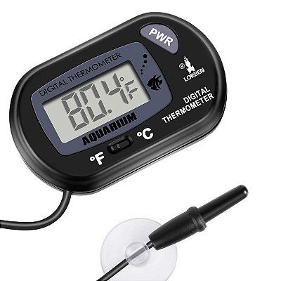 Termômetro Digital Aquário com Ventosa Display LCD