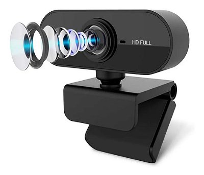 Webcam Full HD 1080x1920p 2MP USB Plug Play Microfone Embutido Câmera Computador