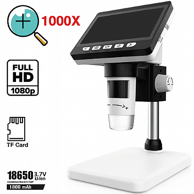 Microscópio Digital Eletrônico Display LCD Zoom 1000x