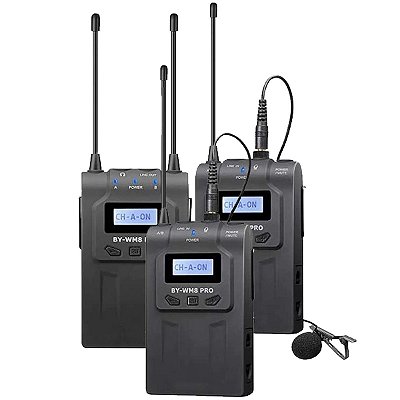 Microfone Sem Fio Dual-Channel UHF BY-WM8 PRO-K2 Omnidirecional
