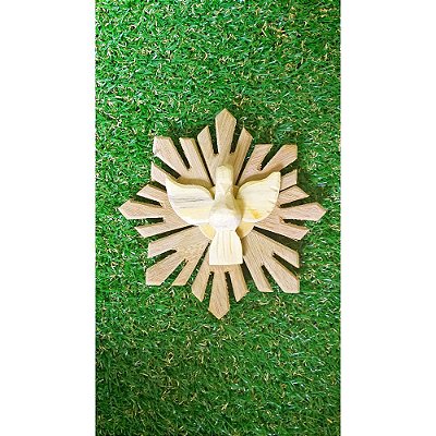 Divino Espírito Santo Madeira Natural para Pintura 14cm (S)