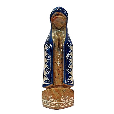 Imagem Nossa Senhora Aparecida Pedra Sabão 15 cm (S)