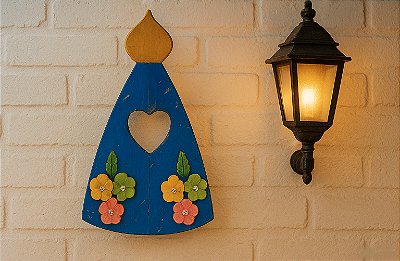 Quadro Nossa Senhora Aparecida Madeira Entalhada a Mão