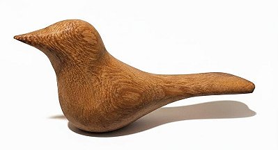 Escultura de Mesa em Madeira de Demolição Pássaros - de parede