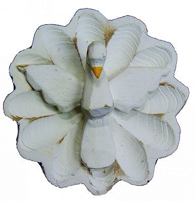 Divino Espírito Santo Flor Madeira Linha Rústica 6x6cm (S) (c)