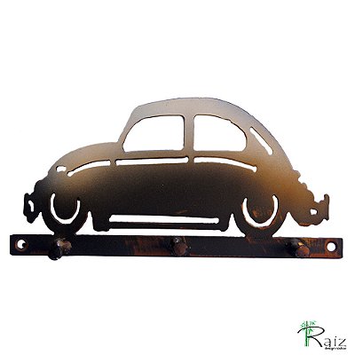 Quadro Cabideiro Estilo Fusca Três Pinos