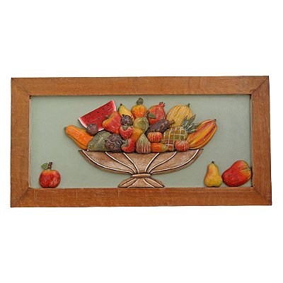 Quadro de Frutas Sobrepostas (40 x 80)cm (S)