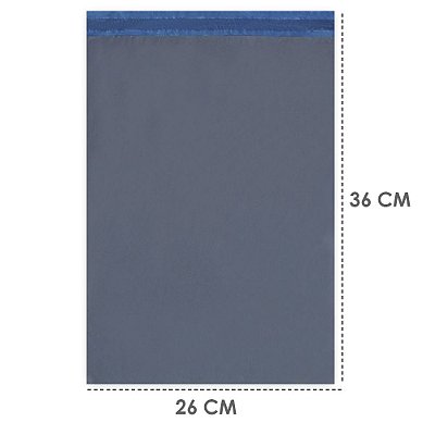 Envelope de Segurança ECO Cinza Reciclado Com Hot Melt - 26 x 36 CM