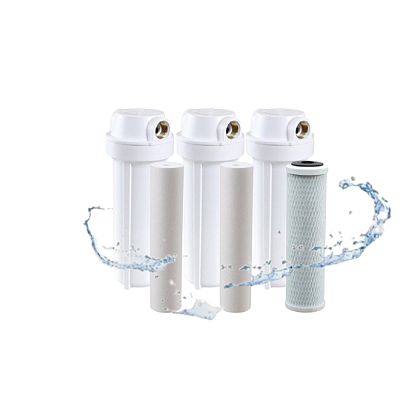 Filtro triplo branco 10" - 300L/H - remove cloro -2PP1CB