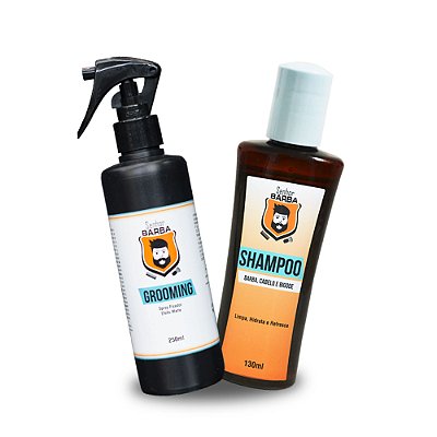 Grooming Senhor Barba 250ml + Shampoo para Barba 130g