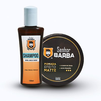Shampoo 130ml e Pomada Matte Senhor Barba