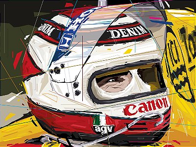 Lewis Hamilton Mercedes 2022 - R. Barbour Art - Impressão FineArt