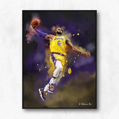 LeBron James - Pintura Digital Black