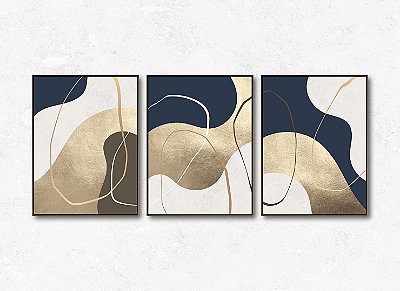Abstract Champagne Triptico