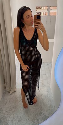 Vestido Croche Preto