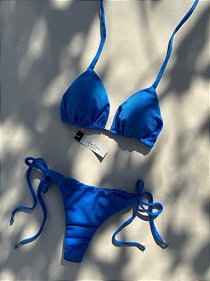 Biquíni Cortininha Lacinho Azul Ocean