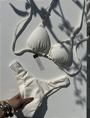Cortininha Pedras Off White Asa Delta