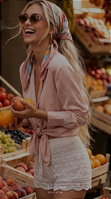 Short Crochê Branco