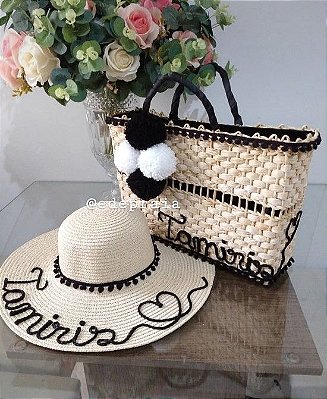 Kit Bolsa M e Chapéu Personalizados