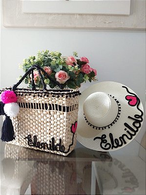 Kit  Bolsa G e Chapéu Personalizados