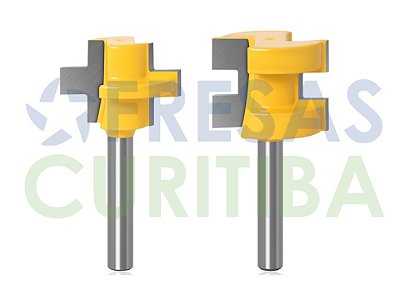 Kit 2 fresas de encaixe macho e fêmea haste 6mm