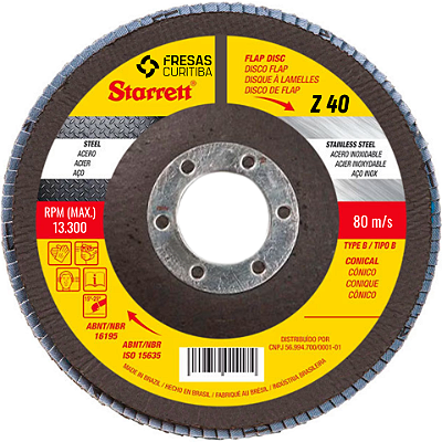 Disco flap cônico