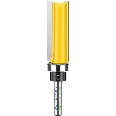 Fresa 2 cortes retos haste 6mm com rolamento na haste