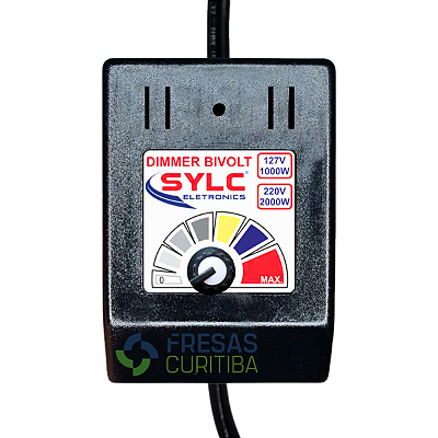 Controlador de rotação Dimmer para Tupia 1000/2000w Bivolt com cabo