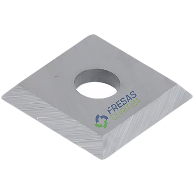 Pastilha 12x12mm espessura 2,2mm furo reto de 3,9mm