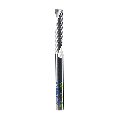 Fresa 1 corte helicoidal com haste e corte de 3,175mm metal duro