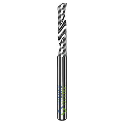 Fresa 1 corte helicoidal com haste e corte de 4mm metal duro