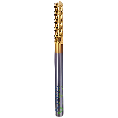 Fresa raiada com haste de 3,175mm metal duro revestida com titânio