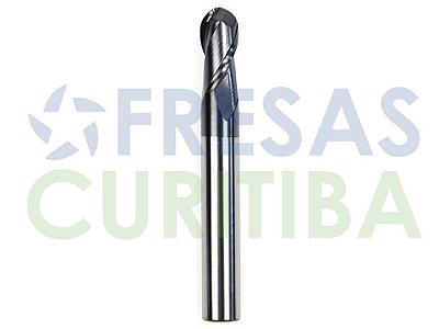Fresa Ball Nose com haste de 6mm HRC45 revestida com TiAlN