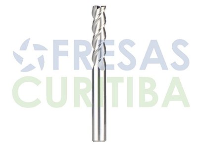 Fresa 3 cortes helicoidais HRC55