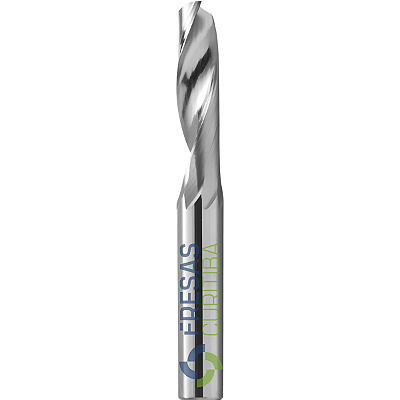 Fresa 1 corte helicoidal liso metal duro