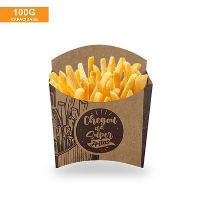 EMBALAGEM PARA BATATA FRITA TRADICIONAL KRAFT GOURMET (C/50)