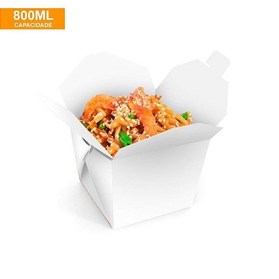 EMBALAGEM BOX ANTIVAZAMENTO YAKISOBA 800ML (C/50) - BRANCA