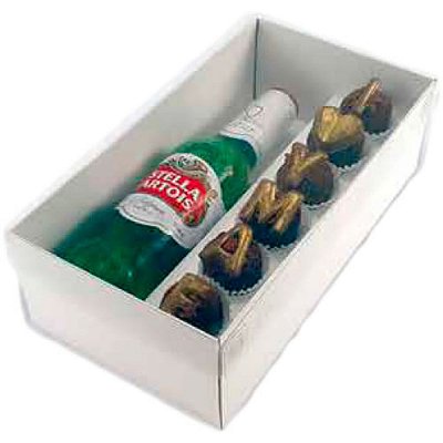 CAIXA LONG NECK 6 DOCES BRANCA (C/10)