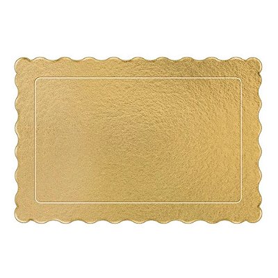 CAKEBOARD RETANGULAR 30 X 19CM OURO (UND)