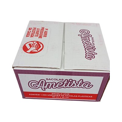 SACOLA PLÁSTICA 30 X 40 (C/1000) AMETISTA