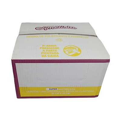 SACOLA PLÁSTICA 38 X 48 (C/1000) AMETISTA SUPER