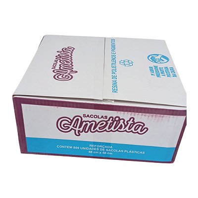 SACOLA PLÁSTICA 48 X 58 (C/800) AMETISTA PLUS