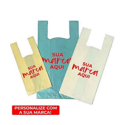 SACOLA PLÁSTICA RECICLADA 40 X 50 (C/3KG) PERSONALIZADO