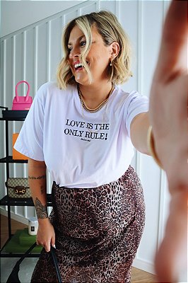 TSHIRT ESTONADA BORDADA ONLY RULE BRANCO
