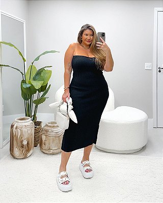 Vestido midi Black