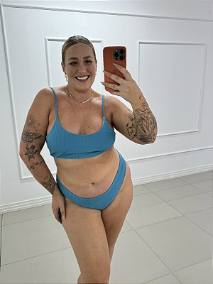 BIQUÍNI  AZUL CANELADO