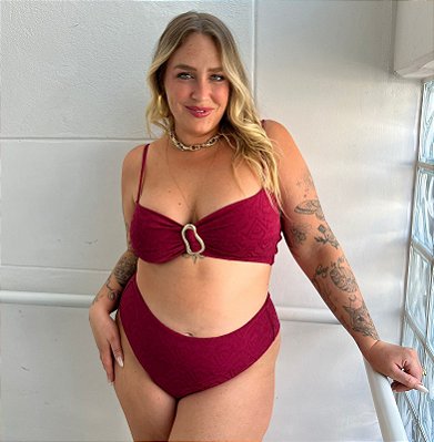 BIQUÍNI BICOLOR CEREJA