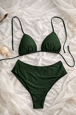 CORTININHA VERDE OLIVA