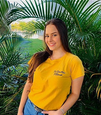 T-SHIRT NO DRAMA PLEASE MOSTARDA